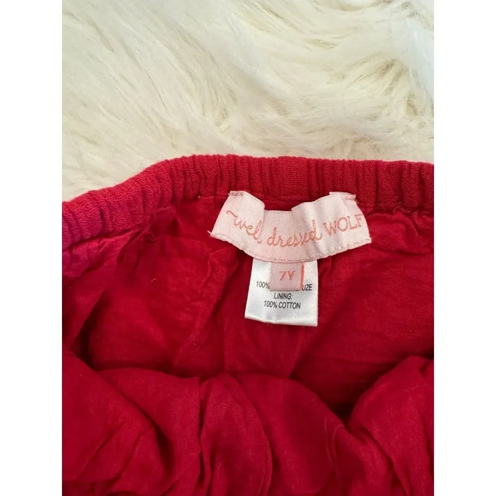 Well Dressed Wolf Gauze Tunic Set Red‎ size 7